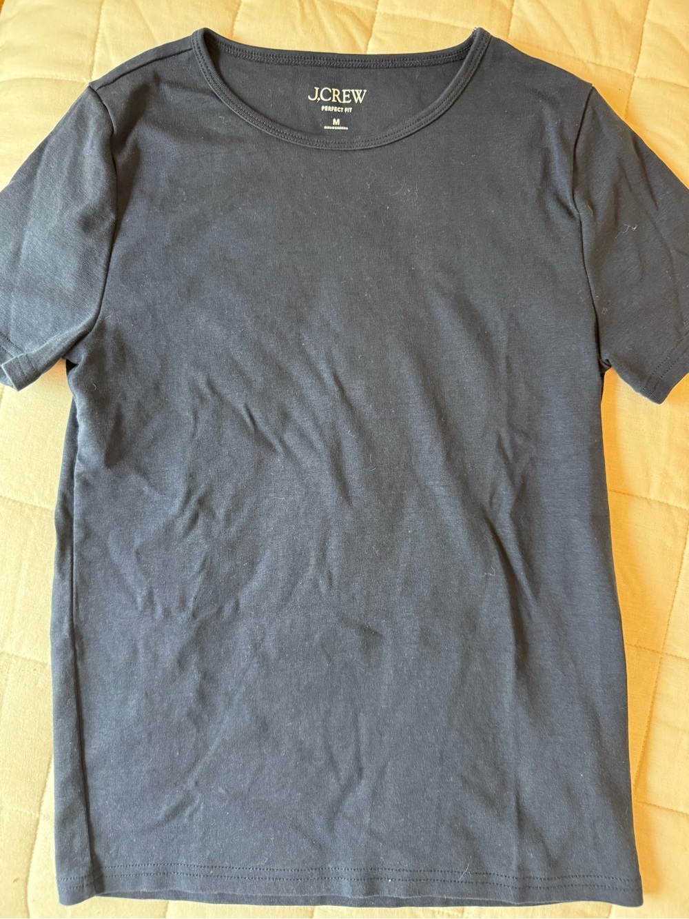 J. Crew Women’s Perfect Fit Short-Sleeve Crewneck Tee in Navy Blue